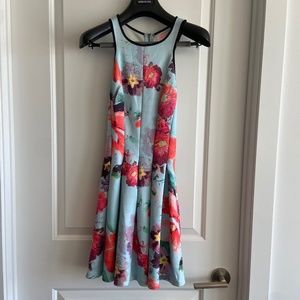 Floral light blue dress